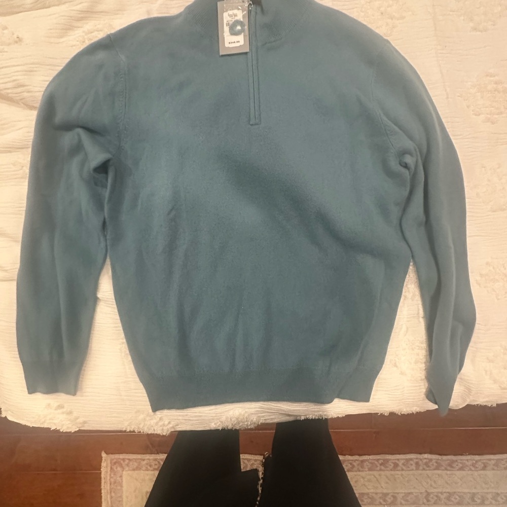Neiman Marcus Men's Quarter Zip Cashmere Sweater